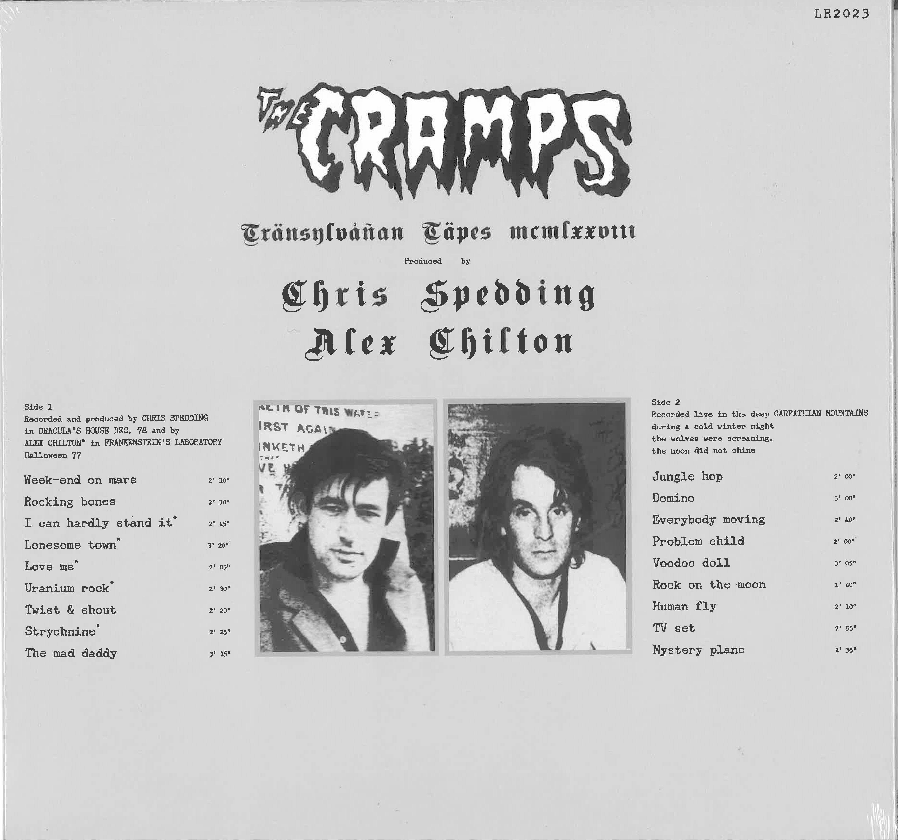 CRAMPS (クランプス)  - Tränsylvåñan Täpes MCMLXXVIII (EU 限定全18曲入り再発 LP/New)'77〜'78年スタジオ・デモ＋'78年NYライブ名作。