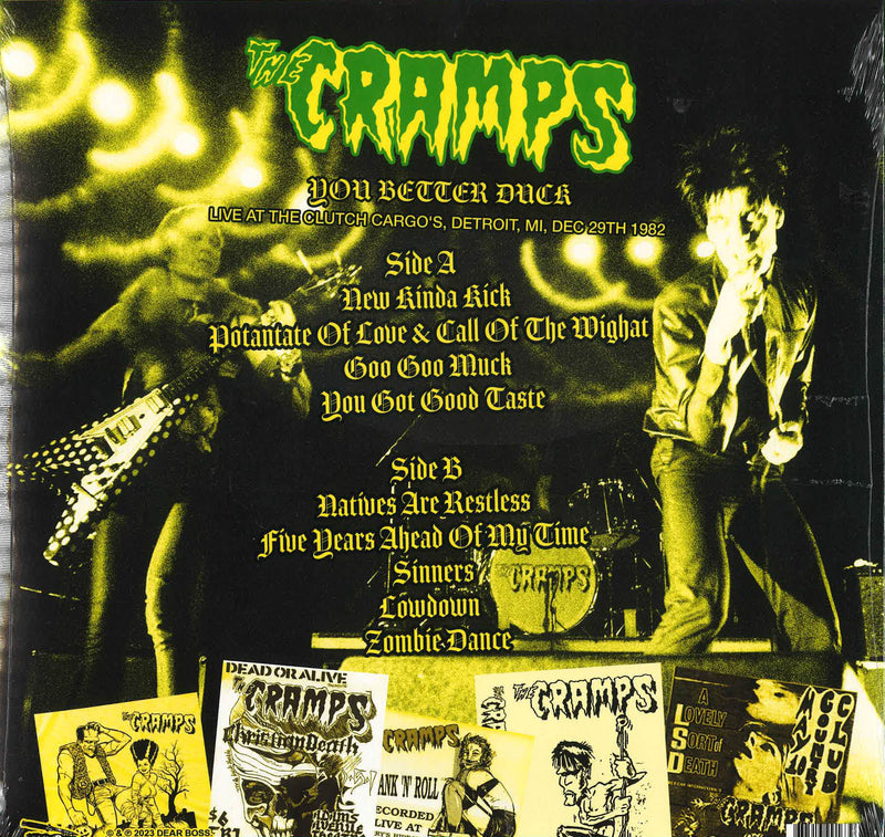 CRAMPS (クランプス)  - You Better Duck : Live at Clutch Cargo's, Detroit 1982 (EU 限定プレス LP/New)