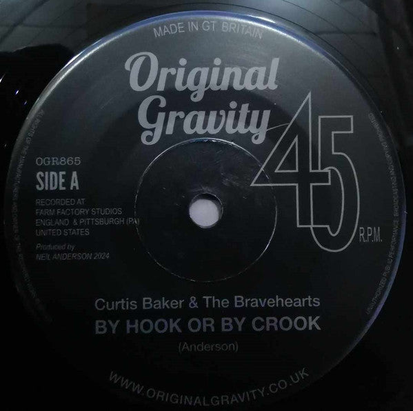 CURTIS BAKER & THE BRAVEHEARTS / FLOYD JAMES & The GT's (カーティス・ベイカー＆ブレーヴハーツ / フロイド・ジェイムス & ジーティーズ)  - By Hook Or By Crook / The Switchback (UK 限定 スプリット 7"+カンパニースリーブ/New)