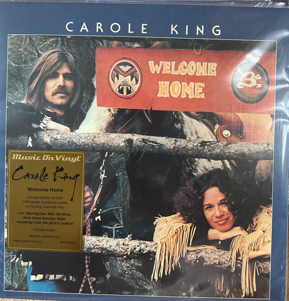 CAROLE KING (キャロル・キング)  - Welcome Home (EU M.O.V社 1500枚限定ナンバリング入り「180g イエローマーブル・カラー盤」再発LP/New)
