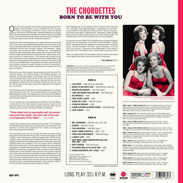 CHORDETTES (コーデッツ)  - Born To Be With You - The Hits (EU 限定リリース「ピンク・ヴァイナル」LP/New
