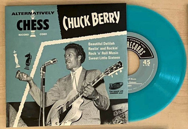 CHUCK BERRY (チャック・ベリー)  - Alternatively CHESS / Beautiful Delilah +3 (Spain 限定4曲入りジャケ付き「水色盤」7インチEP/New)