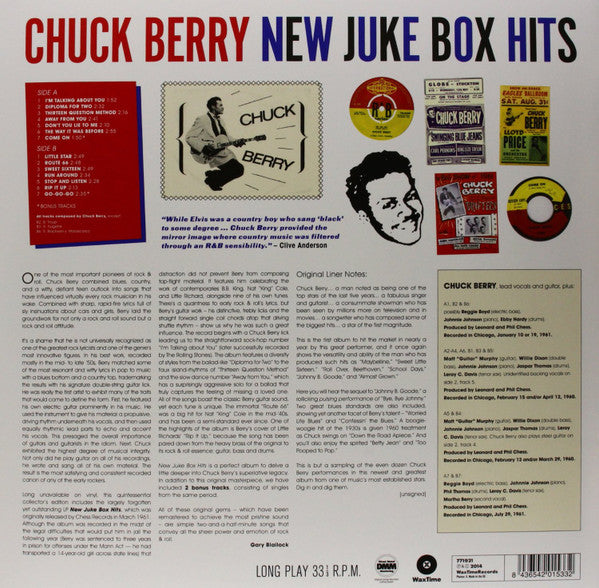 CHUCK BERRY (チャック・ベリー)  - New Juke Box Hits (EU 限定ボーナス追加14曲入り再発180g LP/New) '61年大名作5作目アルバム！
