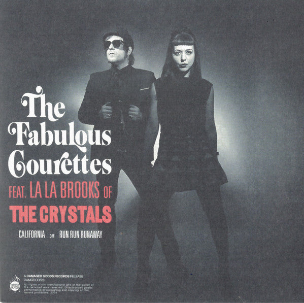 COURETTES, THE FABULOUS feat. La La Brooks (クーレッツ [コーレッツ])  - California / Run Run Away  (UK 限定ジャケ付き「赤盤」7"/New)