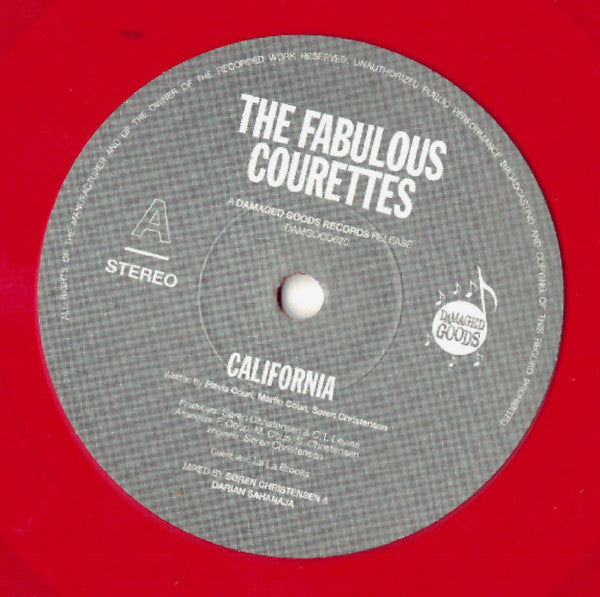 COURETTES, THE FABULOUS feat. La La Brooks (クーレッツ [コーレッツ])  - California / Run Run Away  (UK 限定ジャケ付き「赤盤」7"/New)