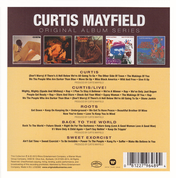 CURTIS MAYFIELD (カーティス・メイフィールド)  - Original Album Series (EU 限定合体再発CDx5枚組ボックス・セット/New)全45曲