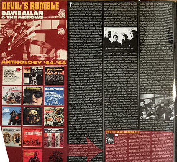 DAVIE ALLAN & THE ARROWS  (デヴィ・アラン & ザ・アロウズ)  - Devil's Rumble (Anthology '64-'68) (US サンデイズド社限定モノラル 2xLP/廃盤 New)