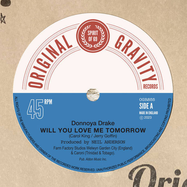 DONNOYA DRAKE / JUNIOR DELL & THE D-LITES  (ドノヤ・ドレイク / ジュニア・デル＆ザ・ディーライツ)  - Will You Love Me Tomorrow / I Can't Turn You Loose (UK 限定 7"/New)