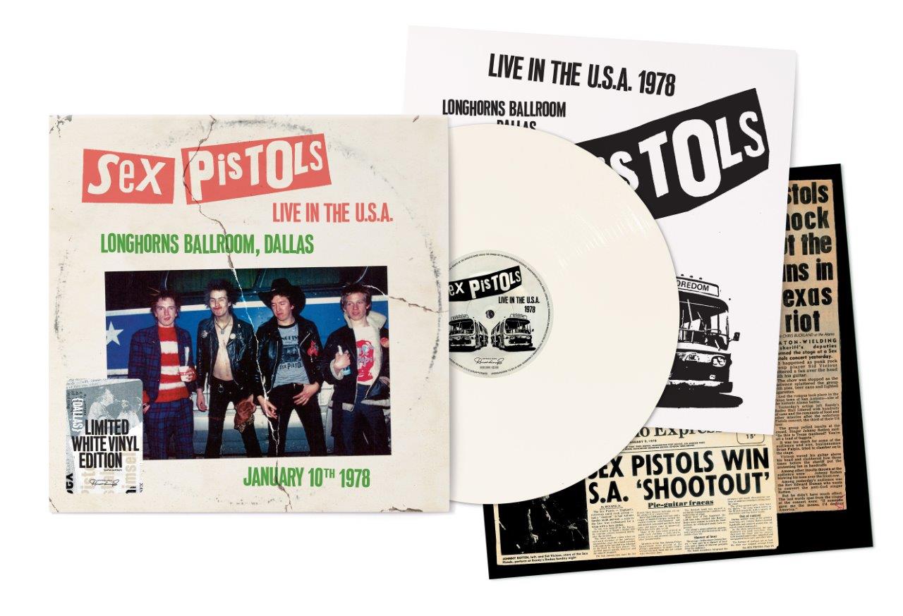 SEX PISTOLS (セックス・ピストルズ)  - Live in the USA 1978 – Dallas (EU 限定プレス「ホワイトヴァイナル」LP/ 予約商品）2025年2月末頃発売予定！