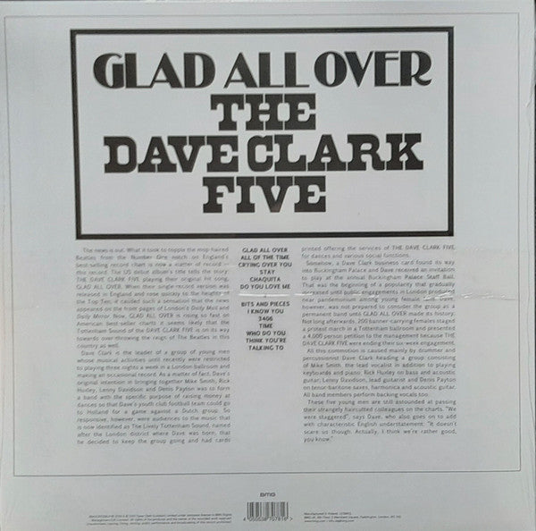 DAVE CLARK FIVE (デイブ・クラーク・ファイブ)  - Glad All Over (UK 限定リマスター再発「ホワイト VINYL」LP/New)