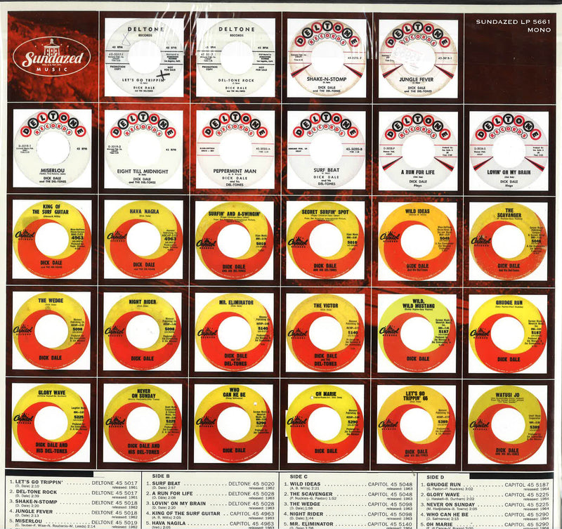 DICK DALE & HIS DEL-TONES (ディック・デイル & デルトーンズ)  - Singles Collection '61-'65 (US 限定「オレンジ・ヴァイナル」モノラル2xLP/New)