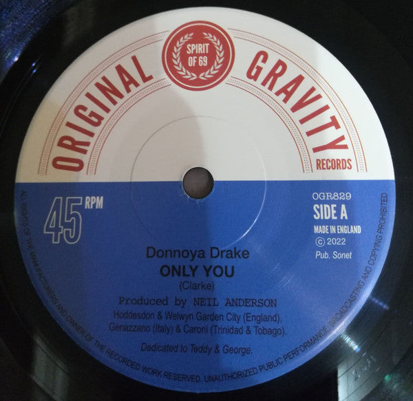 DONNOYA DRAKE / Woodfield Rd AllStars (ドノヤ・ドレイク / ウッドフィールド・ロード・オールスターズ)  - Only You / Shake Up The Dance (UK 限定 7"/New)
