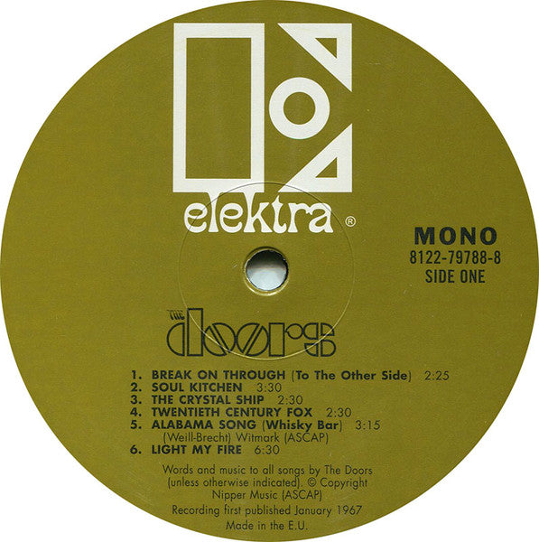 DOORS     (ドアーズ)  - The Doors (1st) (EU 限定復刻再発「モノラル・ミックス」180g LP/New)