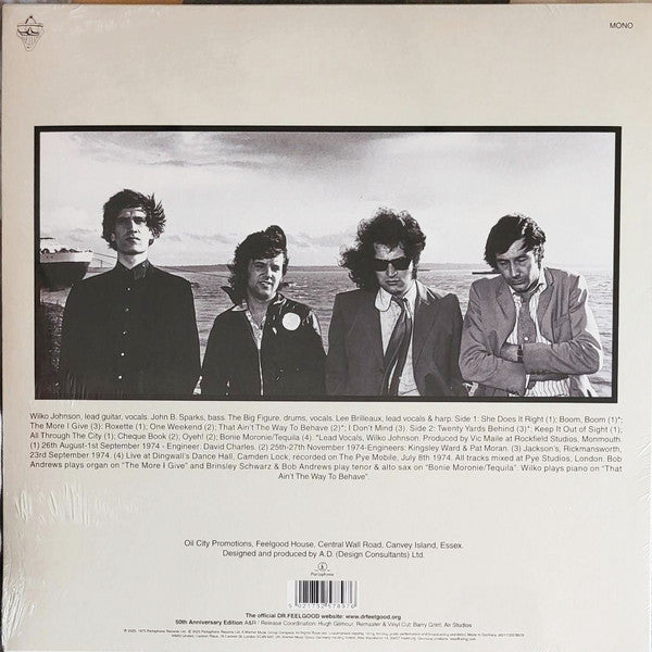 DR.FEELGOOD (ドクター・フィールグッド)  - Down By The Jetty (UK 発売50周年限定復刻リマスター再発モノラル LP/ New) 英パブロック界名作'75年デビューアルバム