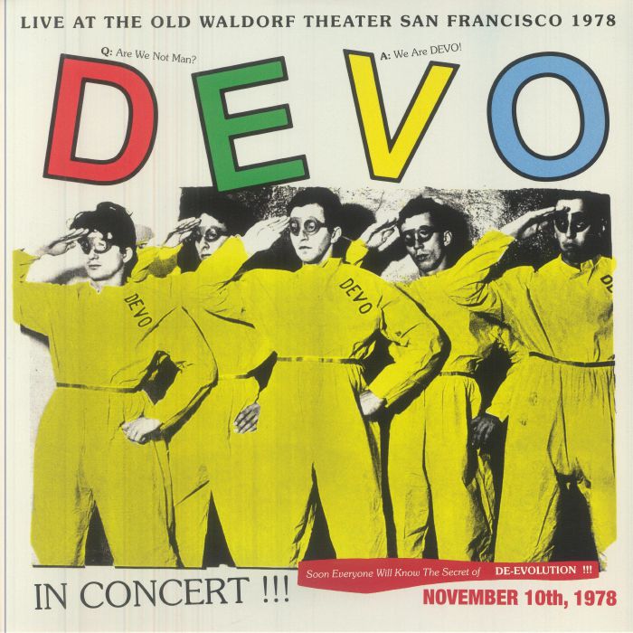 DEVO (ディーヴォ)  - Live At The Old Waldorf San Francisco 1978 (EU 限定リリース LP/NEW) '78年US録音ライブアルバム