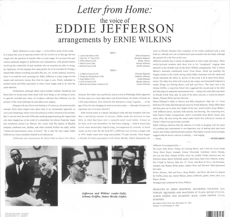 EDDIE JEFFERSON (エディ・ジェファーソン)  - Letter From Home (EU限定復刻再発 LP/New)