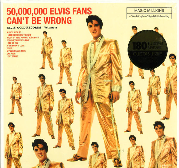 ELVIS PRESLEY (エルヴィス・プレスリー)  - 50,000,000 Elvis Fans Can't Be Wrong (Elvis' Gold Records, Vol. 2)  (EU 限定復刻ボーナス入り再発180g LP/New)