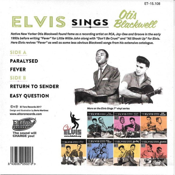 ELVIS PRESLEY (エルヴィス・プレスリー)  - Elvis Sings Otis Blackwell (Spain 限定ジャケ付き再発4曲入り 7"EP/New)