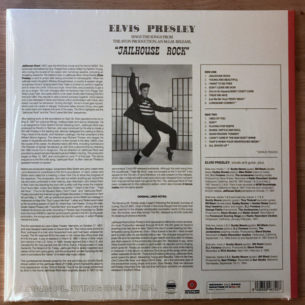 ELVIS PRESLEY (エルヴィス・プレスリー)  - Jailhouse Rock  (EU 限定復刻ボーナス入り再発「赤盤」180g  LP/New)