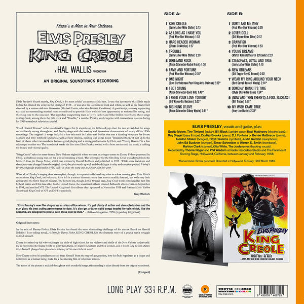 ELVIS PRESLEY (エルヴィス・プレスリー)  - King Creole (EU 限定復刻ボーナス入り再発「オレンジ・ヴァイナル」180g LP/New)
