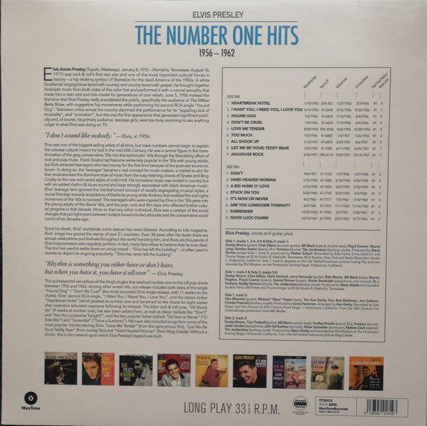 ELVIS PRESLEY (エルヴィス・プレスリー)  - The Number One Hits 1956-1962  (EU 限定復刻再発180g LP/New)