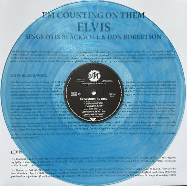 ELVIS PRESLEY (エルヴィス・プレスリー)  - I'm Counting On Them (EUレコードストア・デイ1500枚限定「ブルーVINYL」LP/New)