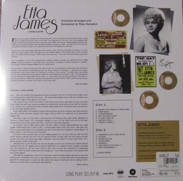 ETTA JAMES (エタ・ジェイムズ)  - Etta James [ 3rd Album ]   (EU 限定復刻ボーナス入り再発180g LP/New-WaxTime 771937)