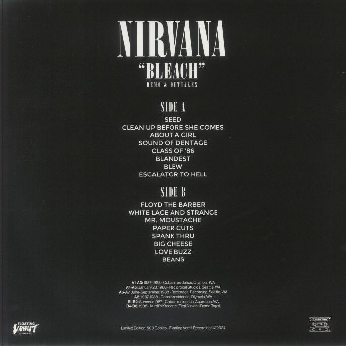 NIRVANA (ニルヴァーナ)  - Bleach: Demo & Outtakes (EU 限定リリース LP/NEW) レアトラック・コンピ