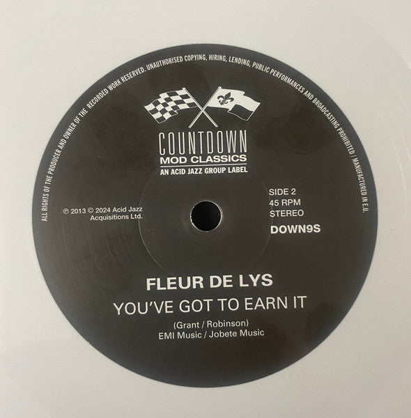 FLEUR DE LYS, LES (ザ・フルール・ド・リス)  - Circles / 	You've Got To Earn It (UK 限定再発「ホワイト VINYL」7インチ/New)