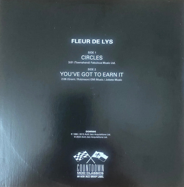 FLEUR DE LYS, LES (ザ・フルール・ド・リス)  - Circles / 	You've Got To Earn It (UK 限定再発「ホワイト VINYL」7インチ/New)