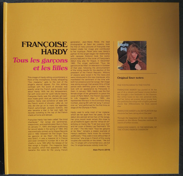 FRANCOISE HARDY (フランソワーズ・アルディ)  - Tous Les Garcons Et Les Filles (EU 限定復刻ボーナス入り再発 180g LP 見開きジャケ/New)