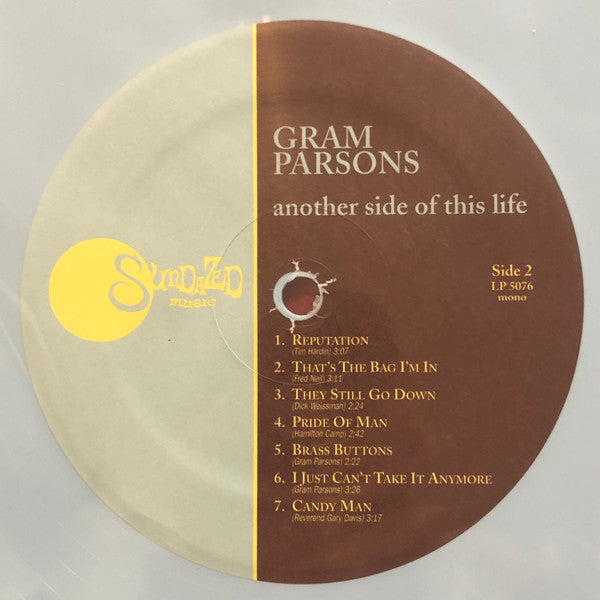GRAM PARSONS   (グラム・パーソンズ)  - Another Side of This Life (US 限定「スカイブルーVINYL」モノラル LP/New)
