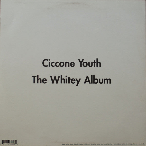 CICCONE YOUTH (チコーネ・ユース)  - The Whitey Album (US 限定復刻リマスター再発 LP/NEW)