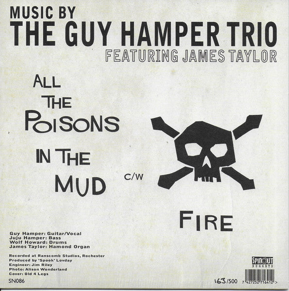 GUY HAMPER TRIO, The  feat. JAMES TAYLOR (ガイ・ハンパー・トリオ feat.ジェームス・テイラー)  - All The Poisons In The Mud / Fire (UK 限定500枚ナンバリング入りざら紙ジャケ付き 7"/New)