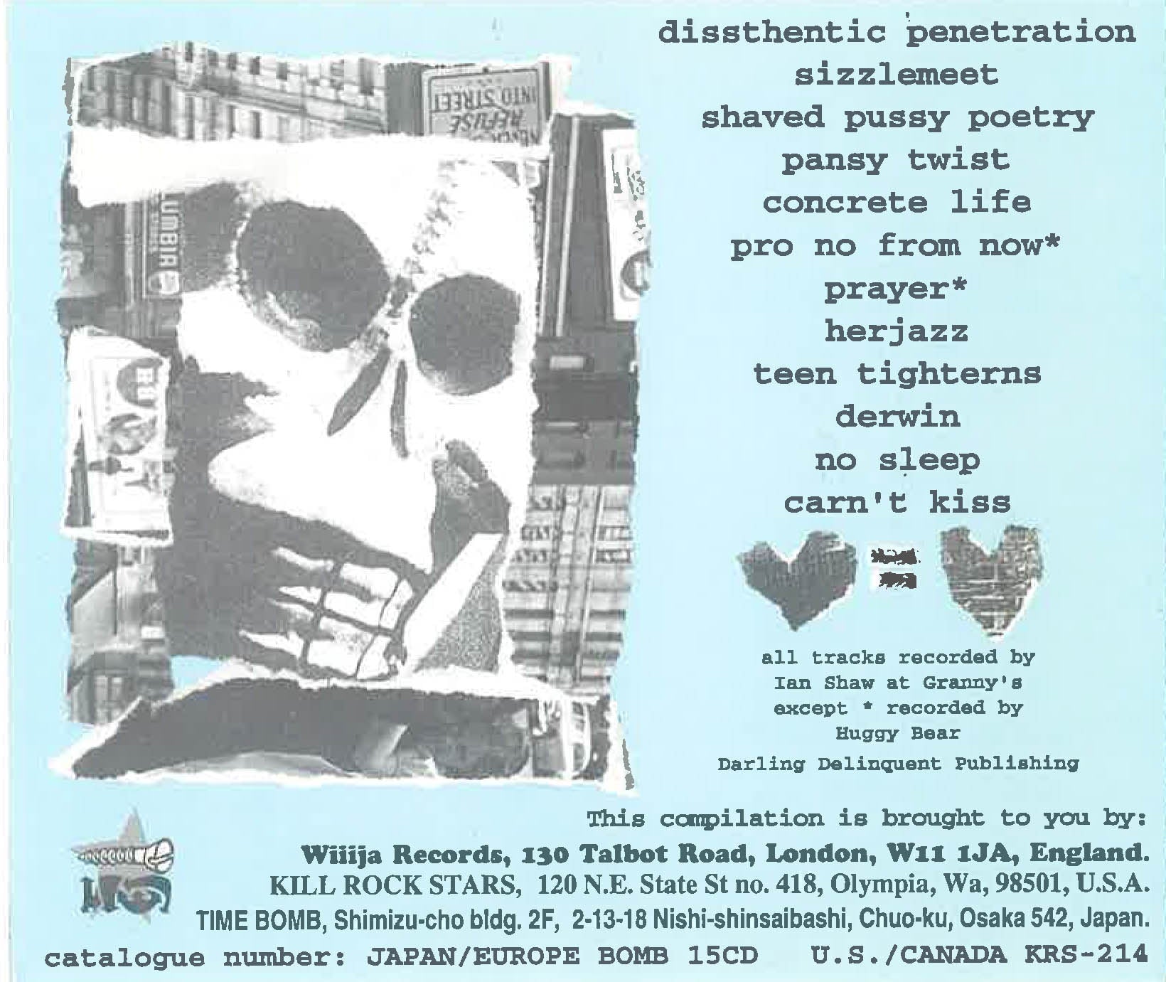 HUGGY BEAR (ハギー・ベア)  - Taking The Rough With The Smooch (UK+US+Japan 限定CD/廃盤 New)  '93年コンピレーション