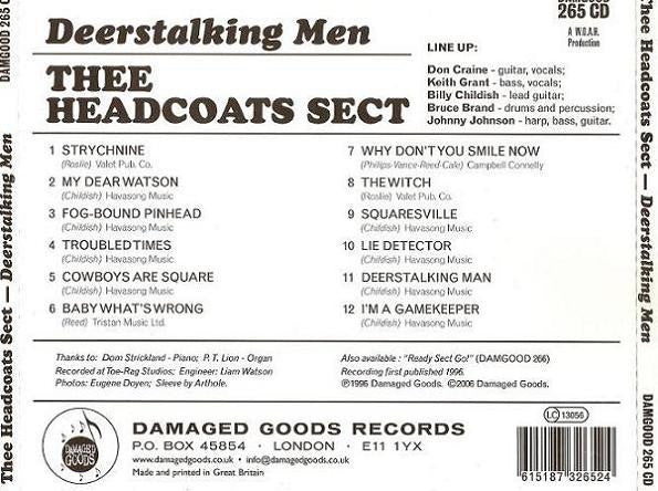 HEADCOATS SECT (ヘッドコーツ・セクト)  - Deerstalking Men (UK 限定CD /New)