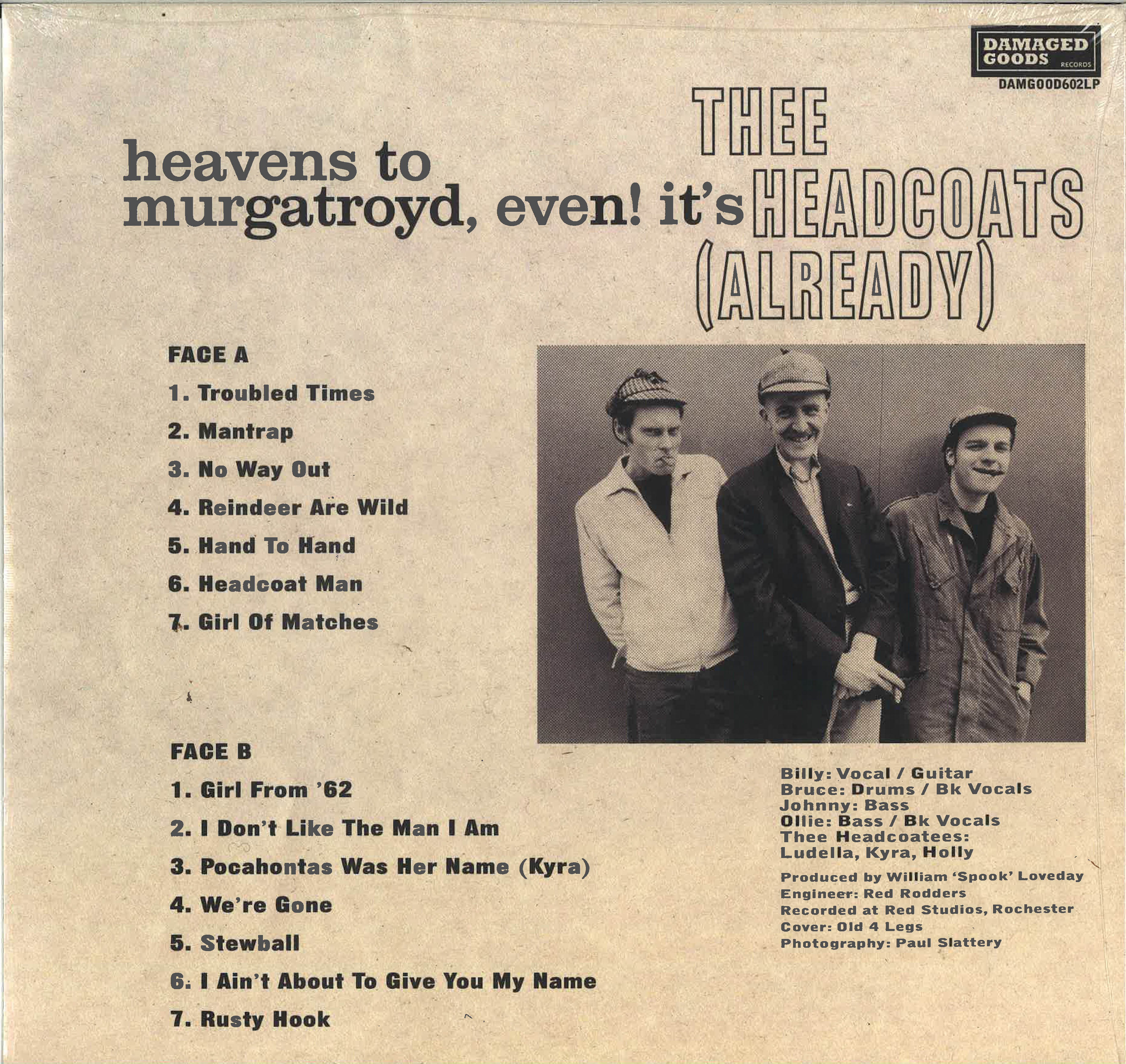 HEADCOATS (ヘッドコーツ)  - Heavens to Murgatroyd, Even! It’s Thee Headcoats! (Already)  (UK 限定復刻ボーナス入り再発 LP/New)