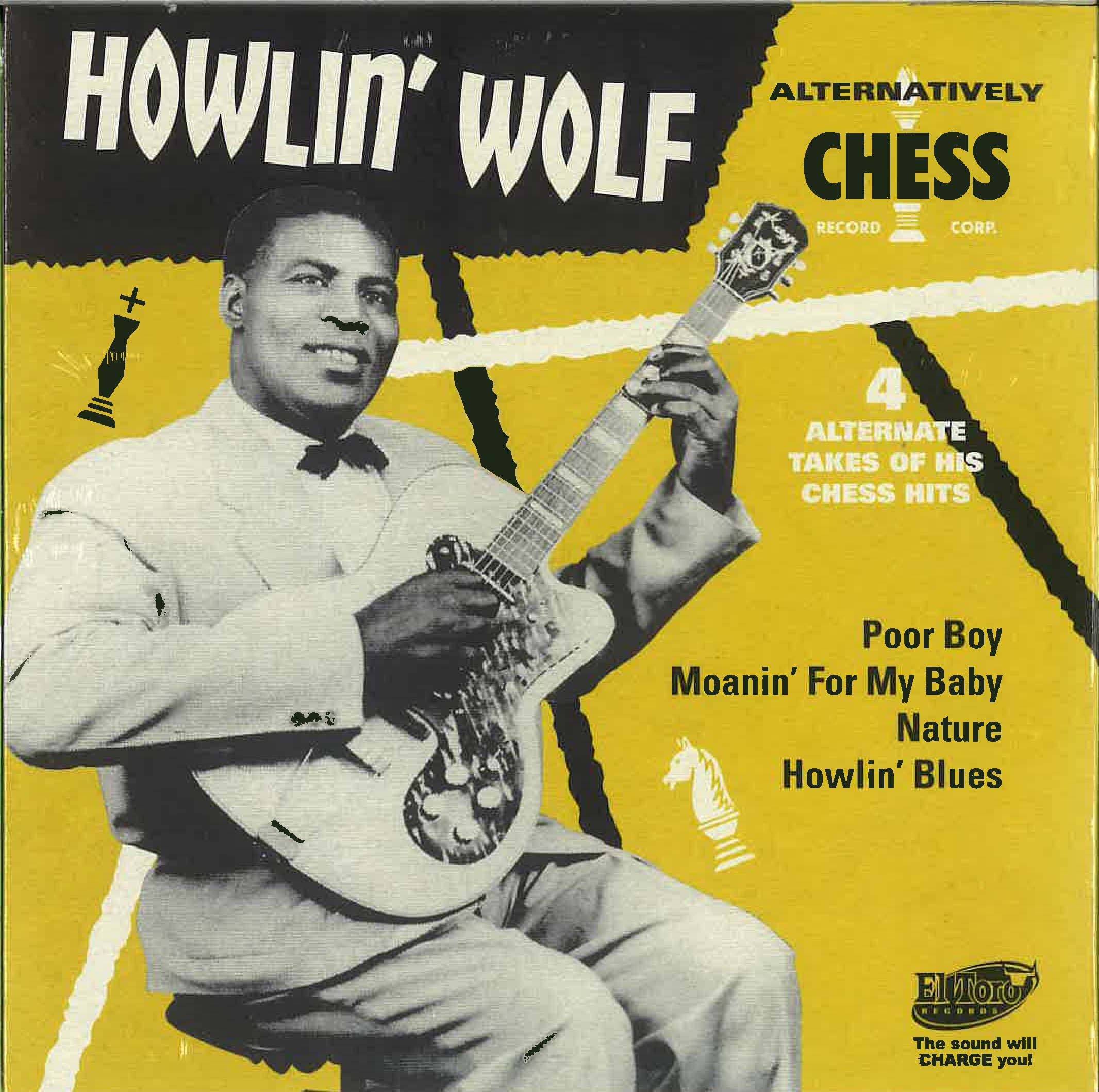 HOWLIN’ WOLF (ハウリン・ウルフ)  - Alternatively CHESS / Poor Boy +3 (Spain 限定4曲入りジャケ付き「クリア・イエロー盤」7インチEP/New)