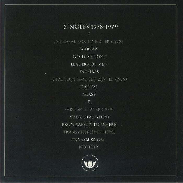 JOY DIVISION (ジョイ・ディヴィジョン)  - Singles 1978-1979 (EU 限定リリース LP/NEW)