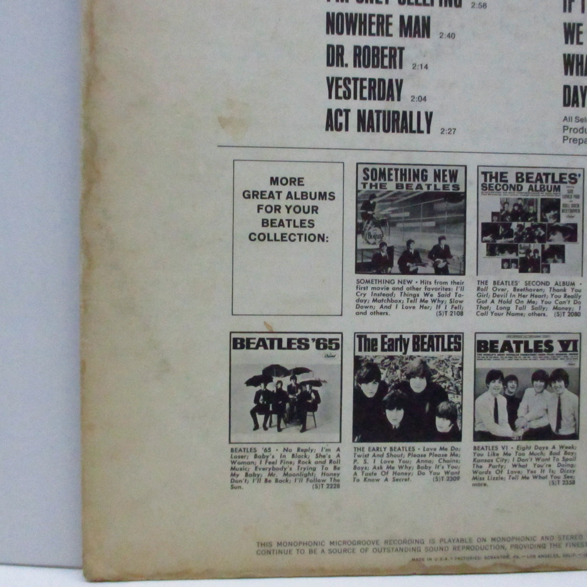 BEATLES (ビートルズ) - Yesterday & Today (US Orig Mono LP