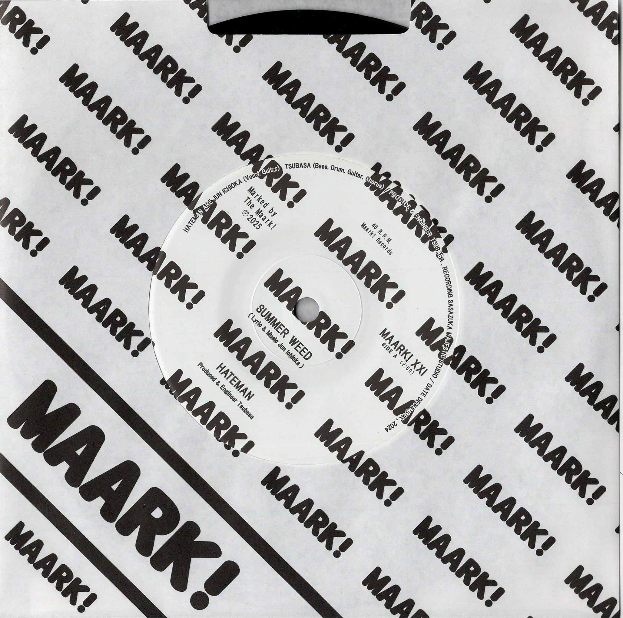 HATEMAN (ヘイトマン)  - Summer Weed / Night Addiction (Japan 200枚限定 7"/ New）2025年4月30日(水) 発売！