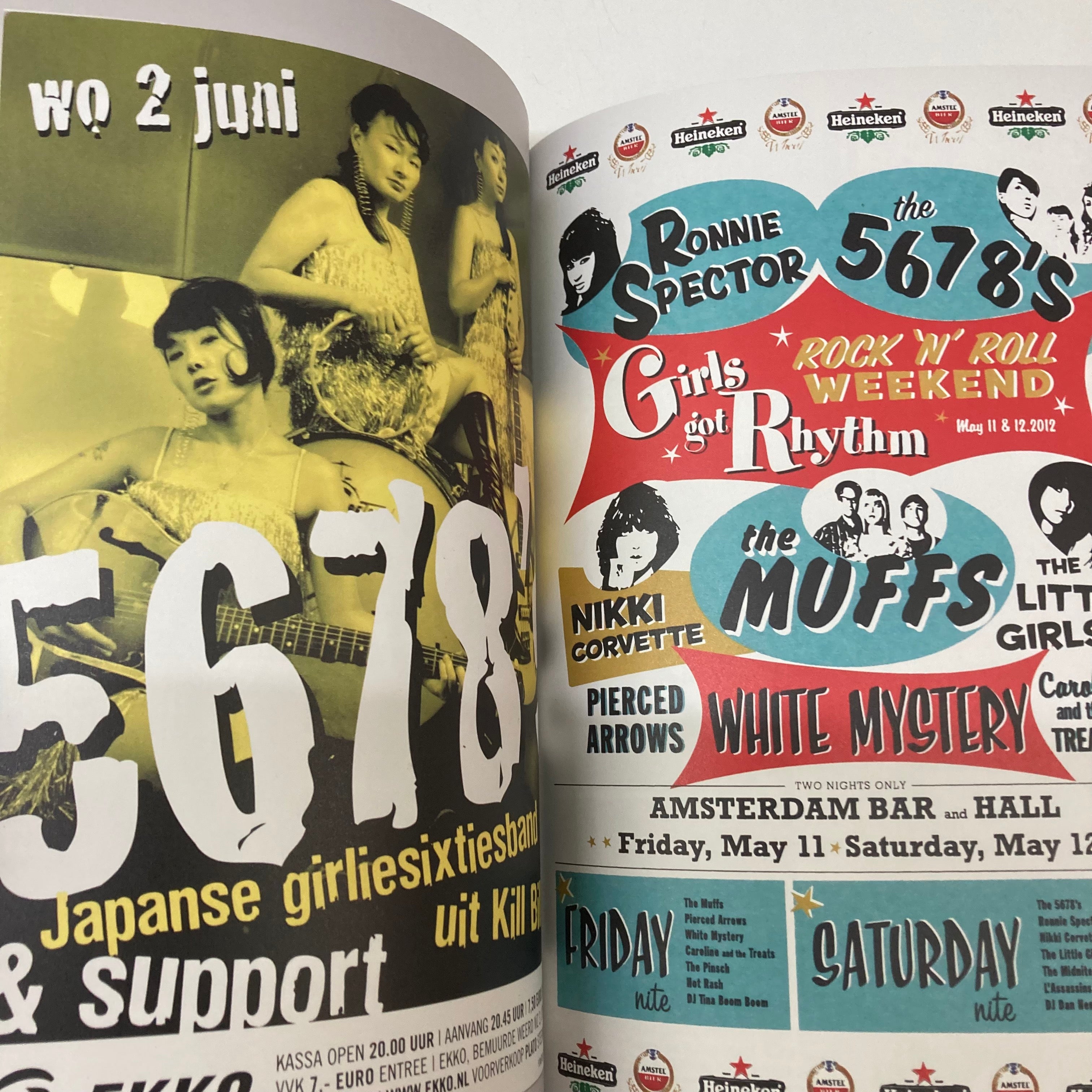 5.6.7.8’S , The  (ザ・ファイブ・シックス・セブン・エイツ)  - Flyers From 1986 to 2026 (バンド自主制作 21x29cm 豪華カラー58ページフライヤー集/New )