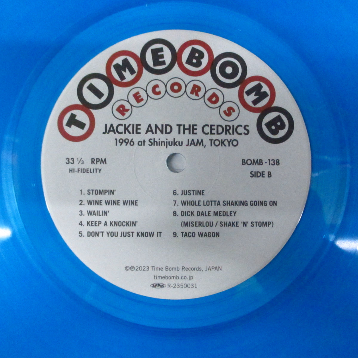 JACKIE & THE CEDRICS (ジャッキー・アンド・ザ・セドリックス)  - 1996 at Shinjuku JAM, TOKYO (Japan 500枚限定「クリアスカイブルー」LP/New)  ‘23年12/21（木）発売、タイムボム ・レーベル新作  ！