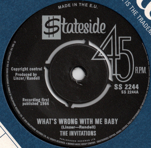 INVITATIONS, THE / LAINIE HILLS (インヴィテーションズ / レイニー・ヒルズ)  - What's Wrong With Me Baby / Time Marches On (UK 限定再発スプリット7" /New)