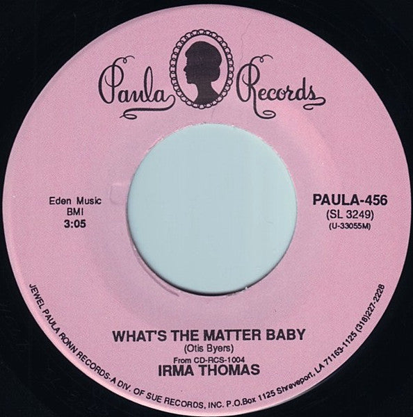 IRMA THOMAS (アーマ・トーマス)  - I Can't Help Myself / What's The Matter Baby  (US オリジナル 7"/廃盤 New)