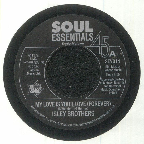 ISLEY BROTHERS (アイズレー・ブラザーズ)  - My Love Is Your Love (Forever)  (UK 限定再発 7"/New）