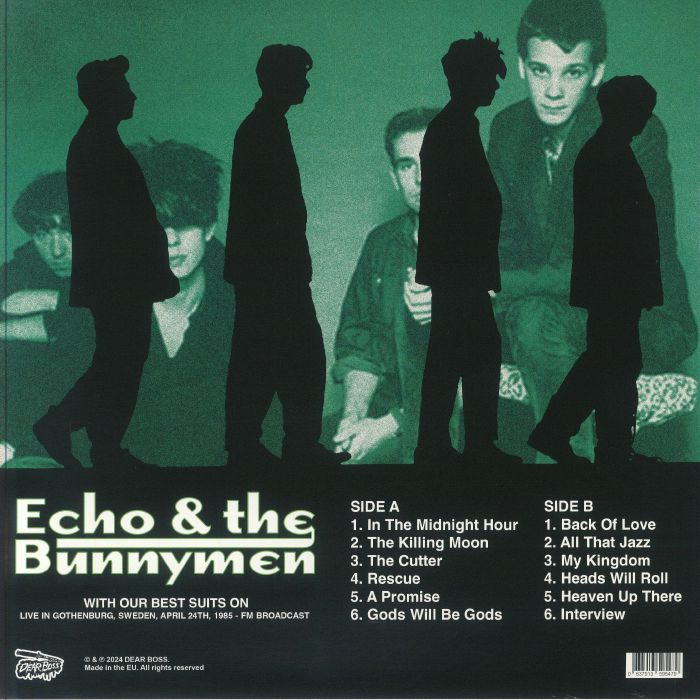 ECHO & THE BUNNYMEN (エコー＆ザ・バニーメン)  - With Our Best Suits On: Live in Gothenburg Sweden April 24th 1985 (EU 300枚限定「グリーンヴァイナル」 LP/NEW)