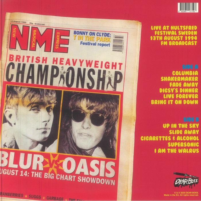 OASIS (オアシス)  - That Sound Rising (EU 限定300枚「カラーヴァイナル」 LP/NEW) '94年スウェーデン録音ライブアルバム