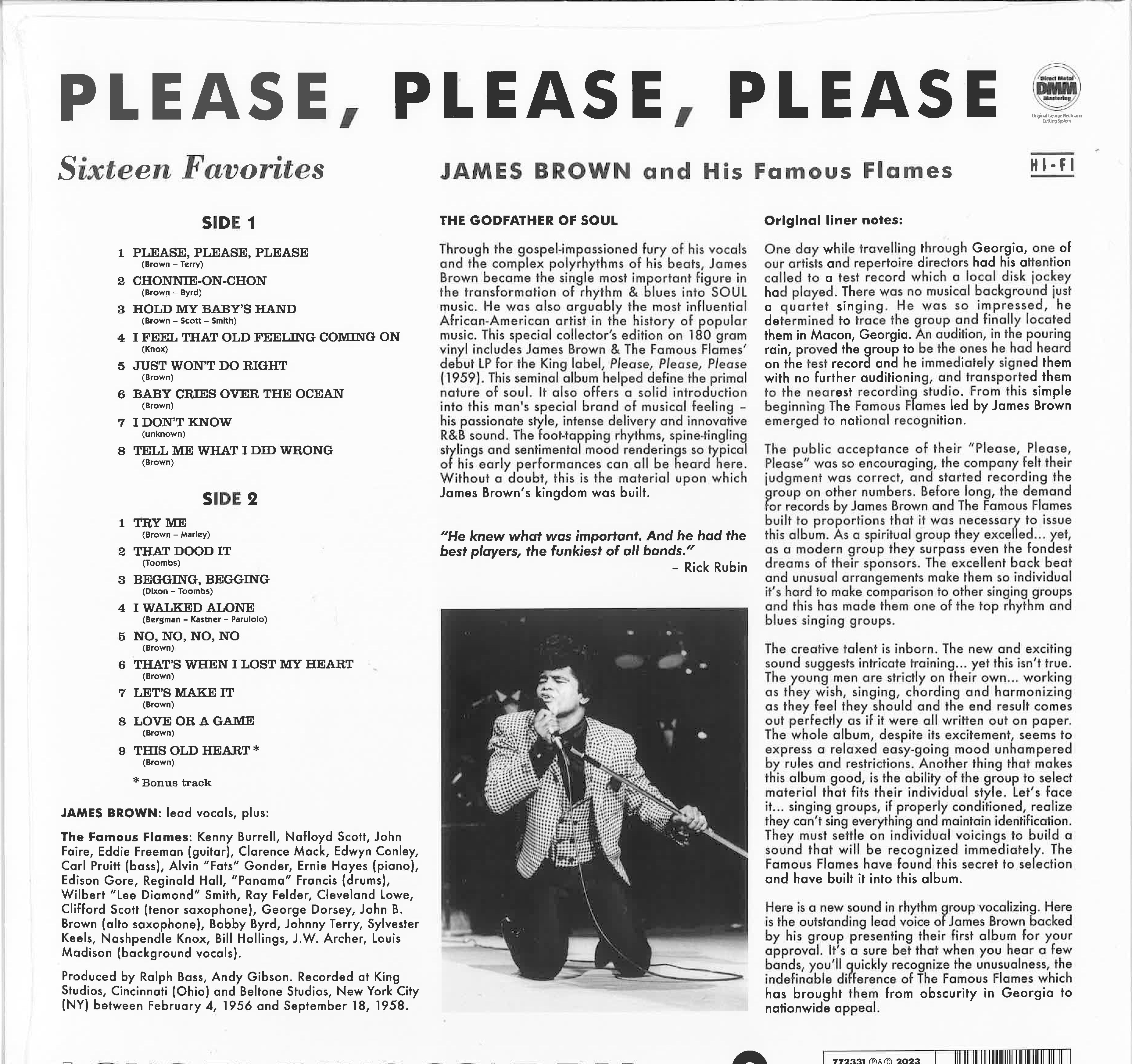 JAMES BROWN (ジェームス・ブラウン)  - Please Please Please (EU 限定ボーナス追加17曲入り復刻再発 LP /New) ’58年名作デビュー・アルバム！