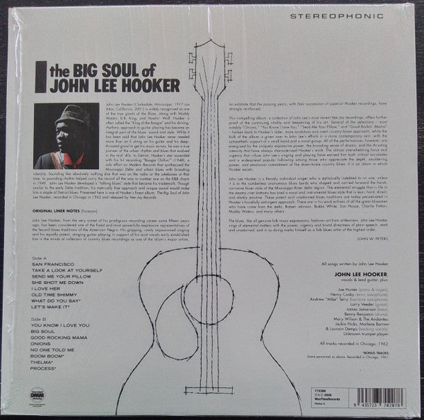JOHN LEE HOOKER (ジョン・リー・フッカー)  - The Big Soul (EU 限定ボーナス追加16曲入り復刻再発 LP /New)MOD-SOUL要素満点の'63年名作！